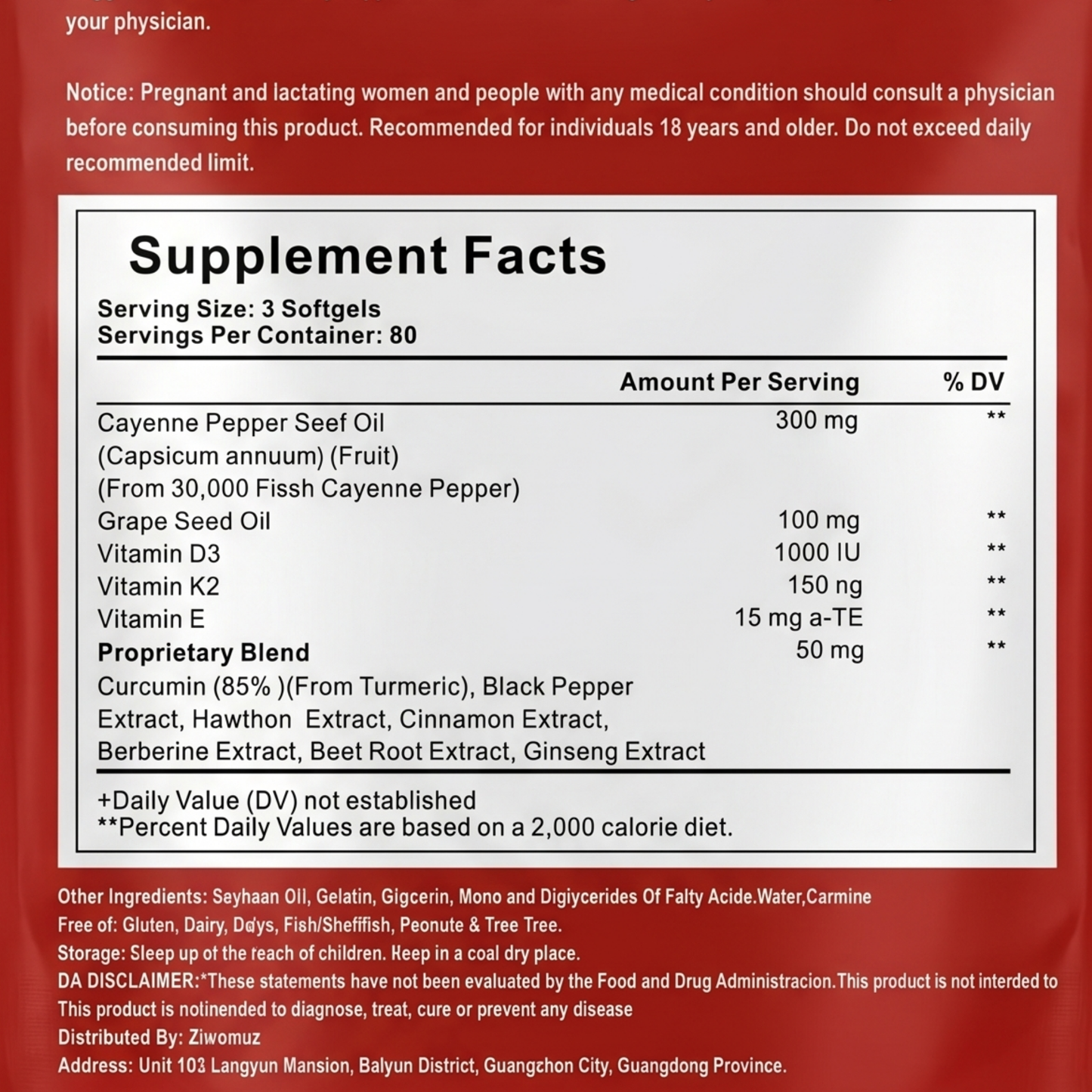 Vytal Cayenne Seed Oil Soft Gels