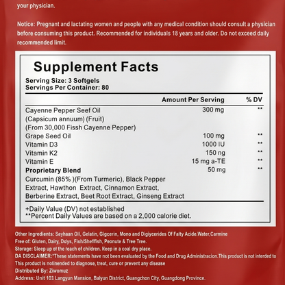 Vytal Cayenne Seed Oil Soft Gels